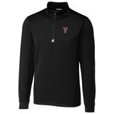 Men's Cutter & Buck Black Texas Tech Red Raiders Collegiate Big Tall Traverse Half-Zip Jacket