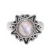 Shine Through the Mist,'Rainbow Moonstone and Sterling Silver Star Cocktail Ring'