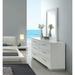 Brayden Studio® Fareham 6 Drawer Double Dresser w/ Mirror Wood in White | 74.26 H x 57.25 W x 17.75 D in | Wayfair 9D505D2305F04F9281F839A59CCBA4D5