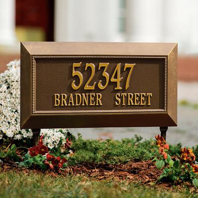 Farrington Standard Address Plaque - Pewter, Lawn - Frontgate