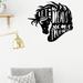 Zoomie Kids Unicorn Dreams Modern Metal Wall Décor Metal in Black/Gray/White | 23.62 H x 26.77 W x 1.18 D in | Wayfair