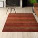 Brown 60 x 0.5 in Area Rug - Mercury Row® Critchfield Hand-Knotted Wool Rust Area Rug Wool | 60 W x 0.5 D in | Wayfair