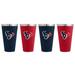 Houston Texans 4-Pack Matte Color Stainless Steel Pint Glass Set