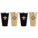 New Orleans Saints 4-Pack Matte Color Stainless Steel Pint Glass Set