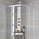 Earby - Colonne de Douche d'Angle Thermostatique Chromé et Noir - Hudson Reed