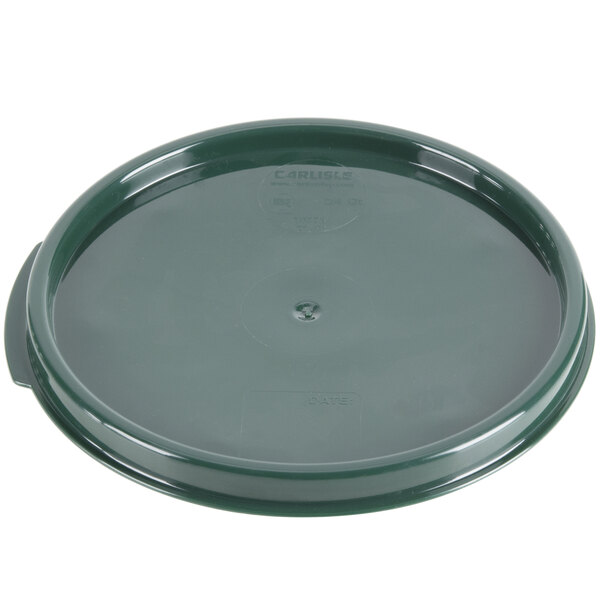 Carlisle 2 and 4 Qt. Green Round Polypropylene Food Storage Container Lid