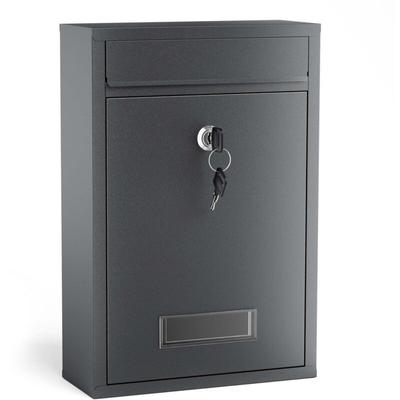 Xpotool - Wiltec Briefkasten anthrazit V2 Postkasten mit Namensschild, großem Briefschlitz und 2 Image