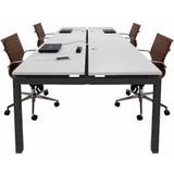 10' Technology Table w/Four 60" x 24" Worksurfaces