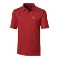 Men's Cutter & Buck Crimson Alabama Tide Forge Pencil Stripe Polo