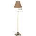 360 Lighting Westbury Natural Burlap Bell Brass Swing Arm Floor Lamp