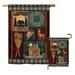 Breeze Decor Lakeview Cabins Winter Christmas Impressions 2-Sided Polyester 40 x 28 in. Flag Set in Black/Brown | 40 H x 28 W in | Wayfair