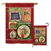 Breeze Decor Happy Holiday Gingerbread Winter Christmas Impressions 2-Sided Polyester 40 x 28 in. Flag Set in Green/Red | 40 H x 28 W in | Wayfair