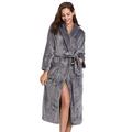 Vlazom Dressing Gowns, Unisex Soft Robe Cosy Terry Towelling Bathrobe for Women/Men, Dark Grey, 43813