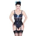 Playgirl Label Breathable Mesh Full Steel Boned Waist Trainer Corset 30" Black