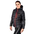 Sundried Womens Quilted Black Warm Winter Coat Hooded Puffer Jacket - Padded Warm, Lightweight Winter Jacket, Water Resistant Rain Coat, Microfibre Filler - Ideal in Cold Weather (Medium, Black)