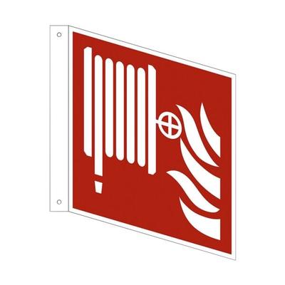 Sicherheitskennzeichen »Löschschlauch [F002]« Fahnenschild 15 x 0,1 x 15 cm mehrfarbig, OTTO Office, 15x15 cm