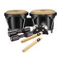 Meinl Percussion Bongos Percussion Set - Mit Bongos, Shaker, Fußtamburin und 1 Paar Klanghölzer - Schwarz, Natur (BPP-1)