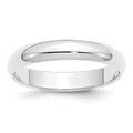 Platinum Solid Polished Half Round Engravable Lightweight 4mm Half Round Featherweight Band Ring Size I Jewelry Gifts for Women