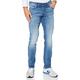 JACK & JONES Jeans Slim Fit Denim Stretch Hose mit Knopfleiste und braunen Nähten JJIGLENN JJICON, Farben:Blau,Größe Jeans:W36 L32,Z - Länge L30/32/34/36/38:L32