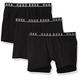 Hugo Boss Mens Cotton Stretch Boxer Brief, Pack of 3 Boxer Briefs - Black - S