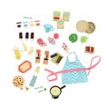 Lori Gourmet Essen Set, Zubehör für 15 cm Mini Puppen – Puppenzubehör mit Accessoires, Lebensmittel, Sushi, Pizza und mehr – Spielzeug für Kinder ab 3 Jahre