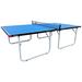Butterfly Compact Foldable Indoor Table Tennis Table Wood/Steel Legs in Blue | 30 H x 60 W x 108 D in | Wayfair TCO19BL