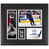 Elias Pettersson Vancouver Canucks Framed 15" x 17" Player Collage with a Piece of Game-Used Puck