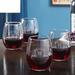 Charlton Home® Griggsville Westbrook Monogram Etched Glass 21 oz. Stemless Red Wine Glass Glass | 6 H in | Wayfair 5DAEEAA9700A487CB186713F98BE9334