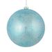 Vickerman 535424 - 6" Baby Blue Glitter Clear Ball Christmas Tree Ornament (4 pack) (N184332)