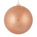 Vickerman 535462 - 6" Rose Gold Glitter Clear Ball Christmas Tree Ornament (4 pack) (N184358)