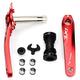 CYSKY Bike Crank Arm Set Mountain Bike Crank Arm Set 170mm 104 BCD with Bottom Bracket Kit and Chainring Bolts for MTB BMX Road Bicyle, Compatible with Shimano, FSA, Gaint (Red)