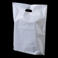 1000x White Patch Handle Plastic Bags - 12" x 12" x 4"