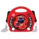 LEXIBOOK Tales of Ladybug and Cat Noir Miraculous Ladybug Radio CD, Programming Function, Headphones Jack, for Kids with Power Supply or Batteries, Red/Black, RCDK100MI