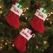 The Holiday Aisle® 3 Piece Mini Stocking Set Polyester in Red | 7 H x 5.5 W in | Wayfair BDCD46A0002F4EBCB9219120538FD0AC