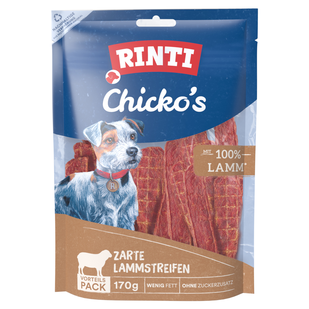 RINTI Chicko Snack per cani - 4 x 170 g, Agnello