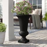 Sol 72 Outdoor™ Magnesium Oxide Urn Planter in Black | 22.75 H x 13.13 W x 13.13 D in | Wayfair 778336A78CC74DEB96BA3045A6AC4B78