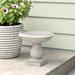 Ophelia & Co. Mayhall Birdbath Concrete in Gray/Blue | 8.75 H x 10.25 W x 10.25 D in | Wayfair D44AE227562046F0AA0B40546ADF937B