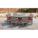 Beachcrest Home™ Bannister 9 Piece Wicker Round Patio Dining Set w/ Cushions Glass/Wicker/Rattan in Gray | Wayfair ROHE6858 43173376