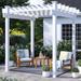 Red Barrel Studio® Tako 7.5 Ft. Vinyl Pergola Vinyl in White | 96 H x 106 W x 106 D in | Wayfair D8F285A6255B4CBC83178F8C25283081