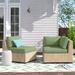 Wade Logan® Basden Indoor/Outdoor Cushion Cover Acrylic in Green/Brown | 6 H in | Wayfair CK-FLORENCE-03c-CILANTRO