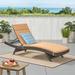 Wade Logan® Billur Reclining Single Chaise w/ Cushions in Brown/Gray | 15 H x 27.5 W x 79.25 D in | Outdoor Furniture | Wayfair BRYS7234 34365700