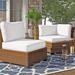 Latitude Run® Larren Indoor/Outdoor Cushion Cover Acrylic in Brown | 4 H in | Wayfair CK-BELLE-02a-WHITE