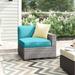 Lark Manor™ Aristidis Left Arm Patio Chair w/ Cushions in Blue | 29 H x 35 W x 35 D in | Wayfair ROHE6885 43173642