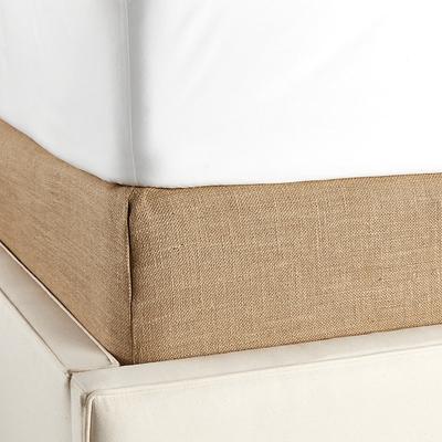 Tailored Boxspring Cover - Natural Burlap, King - Ballard Designs