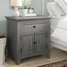 Three Posts™ Woodside 1 - Drawer Nightstand Wood in Gray | 30 H x 28 W x 20 D in | Wayfair 066CBA612444487F84681C342B3C157B