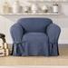 Sure Fit Authentic Denim Box Cushion Armchair Slipcover Cotton in Blue | 40 H x 43 W x 42 D in | Wayfair SF43632