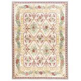 Brown/White 166 W in Rug - Bokara Rug Co, Inc. Hand-Knotted High-Quality Ivory & Ivory Area Rug Wool/Cotton | Wayfair ASMS7103CIVIV1420