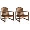 vidaXL Garden Sofa Chairs 2 pcs Solid Acacia Wood