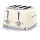 Smeg Cream Retro 4 Slice Toaster