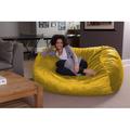 Latitude Run® Large Bean Bag Sofa Scratch/Tear Resistant/Microfiber/Microsuede in Brown | 34 H x 72 W x 48 D in | Wayfair